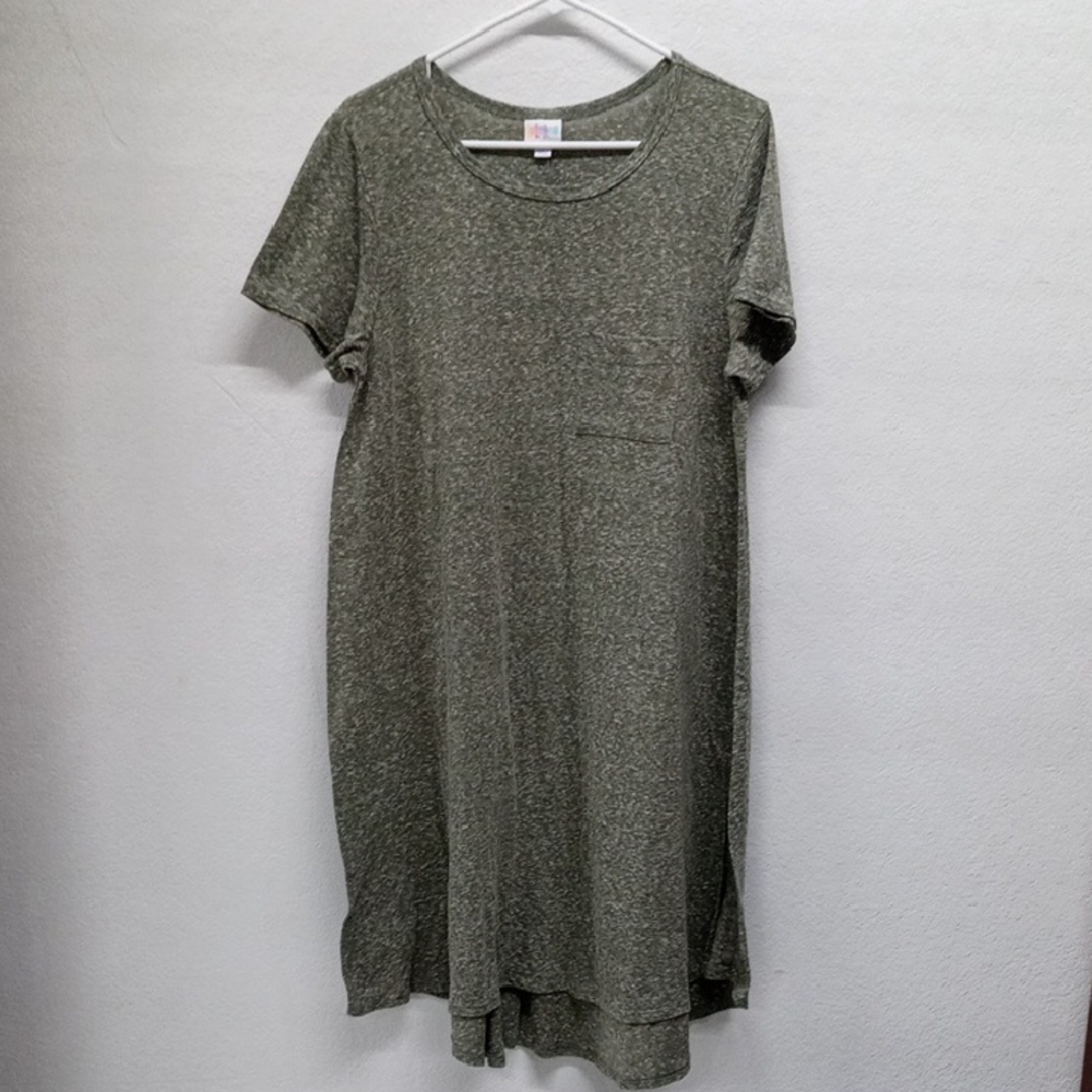LuLaRoe Olive Green Knit Tee Dress